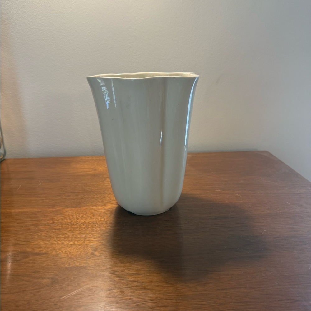 Scalloped Pottery Vase